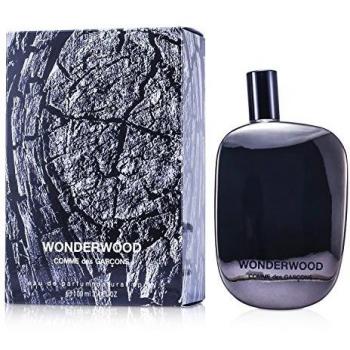 Wonderwood Eau de Parfum Spray by Comme des Garçons - Fragrance Type: Eau de Parfum, Notes: Woody, Spicy, Aromatic; Key Ingredients: Cedarwood, Sandalwood, Vetiver, Nutmeg; Characteristics: