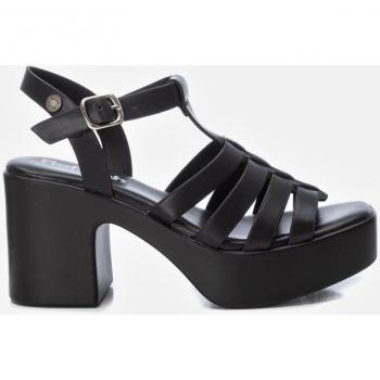 Sandalia de mujer Refresh 171865 negro con tacón de 9cm y cierre de hebilla