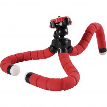 Rollei Monkey Pod - Mini Trípode flexible/compacto y ajustable con cabeza esférica, color rojo
