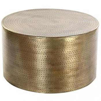 Mesa de Centro Auxiliar DKD Home Decor Dorado Metal Aluminio 80 x 80 x 45 cm