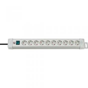 Base múltiple Premium-Line Brennenstuhl 1955500100 gris claro con 10 tomas y varias posibilidades de instalación y fijación