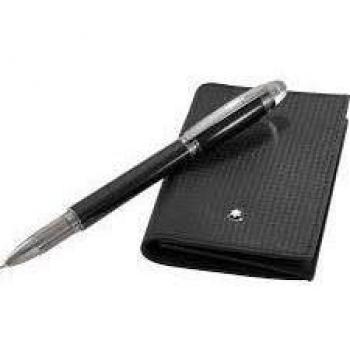Montblanc con Starwalker Midnight rotulador de punta fina juego de negro resina y soporte para Extreme papel para tarjetas de visita