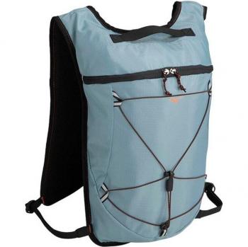 Mochila de running Mizuno Run 7 azul, capacidad de 7 litros, diseño ergonómico, material ligero y resistente al agua, múltiples compartimentos para almacenamiento, reflectores para mayor visibilidad en condiciones de poca luz
