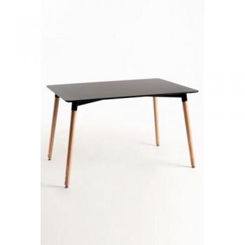 Mesa de Comedor Tower Rectangular 120 x 80 cm - Color Negro