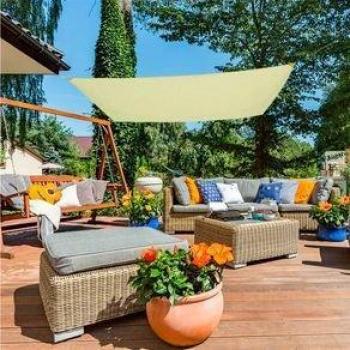 Toldo vela sombreo Aktive Garden rectangular protección UV50 poliéster 3x4m