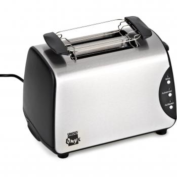 Unold Toaster Onyx, Negro, Acero inoxidable, 800 W, AC 230 V, 50 Hz, 165 x 277 x 203 mm, Plástico, Acero inoxidable - Tostadora