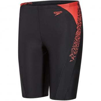 Speedo Boom Splice Jammer Bañador de Competición Largo, Niños, Negro