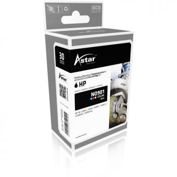 Cartucho de tinta color Astar (sustituye a HP CC656AE, 901) compatible con impresoras HP Officejet 4500 y modelos relacionados (Cian, Magenta, Amarillo)