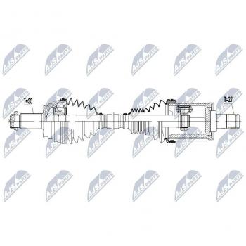 Árbol de transmisión NTY NPW-BM-039, compatible y de alta resistencia