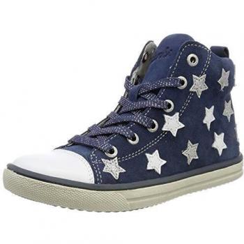Lurchi Boy's Girl's Starlet Hi-Top Trainers, Blue Jeans 22, 12 UK Child
