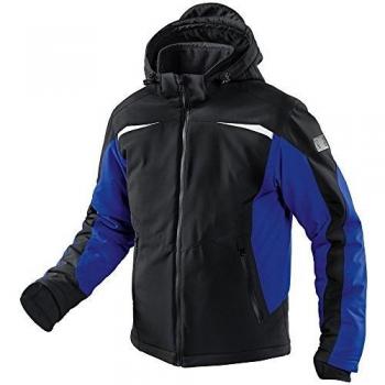 Chaqueta Softshell de Invierno KÜBLER WEATHER, Talla XXL, Unisex, Color Negro y Azul Kornblumen, Resistente al Viento y Agua