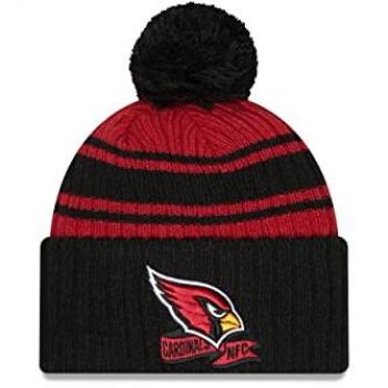 Arizona Cardinals NFL 2022 Sideline Pom Pom Beanie Hat - Red and Black - One Size