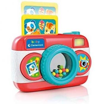 Cámara Fotográfica Infantil Clementoni con Luz y Sonido - 14 x 20 cm, A partir de 9 Meses, Color Rojo/Azul