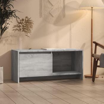 Mueble para TV de madera contrachapada 90x35x40 cm, Mueble de salón, Mueble TV, Mueble televisor, Mesa de TV en color gris Sonoma