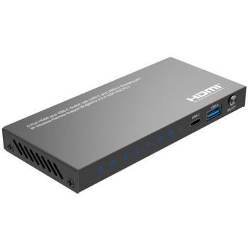HDMI Switch 4x1 con USB-C y Resolución 8K@60Hz