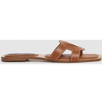 Pepe Jeans Women's Flat Sandals Frida Signature Tobacco Brown - Casual, Sustainable