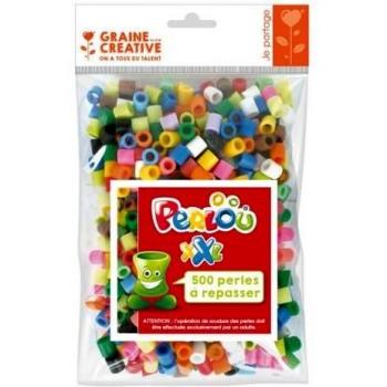 Lote de 500 Perlas Mixtas XXL de 10mm para Planchar Multicolores
