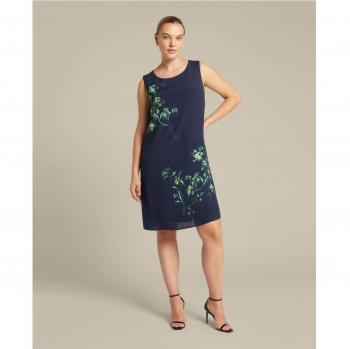 Vestido floral de viscosa ECOVERO™ con detalle de pinzas en el pecho