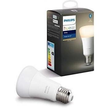 Philips Hue Bombilla Inteligente LED E27, con Bluetooth, Luz Blanca Cálida, Compatible con Alexa y Google Home