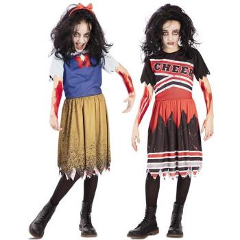 Disfraz de Blancanieves Animadora Zombie 2 en 1 Reversible para niña