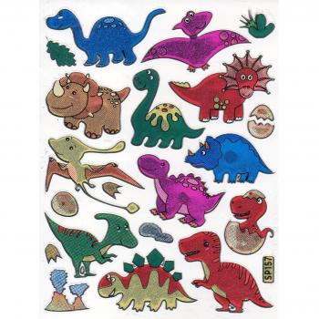 Dinosaurios de Dino Jurassic animales diseño de 20 piezas 1 11 hojas pegatinas 135 mm x 100 mm manualidades niños pegatinas Metallic-look