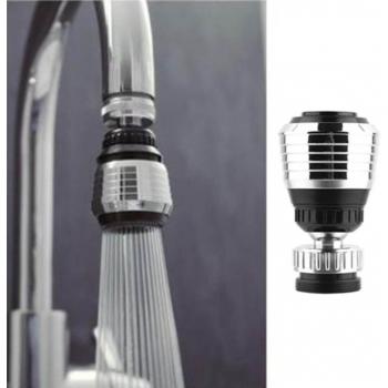360 rotación giratoria grifo de la boquilla torneira Filtro de agua grifos adaptador agua cocina baño por vneirw, negro