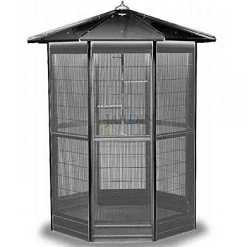 Jaula Pajarera Octagonal Galvanizada 150 x 235 cm Alta Calidad para Loros y Pájaros