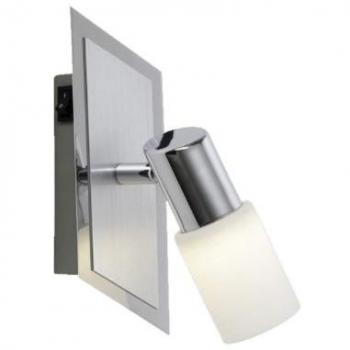 Foco LED Spot Clapton 4,3W Cromo y Vidrio Blanco 3000K H20 cm