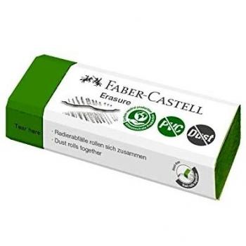 Faber-Castell Dust-Free PVC-Free Eraser with Rounded Edges, Green