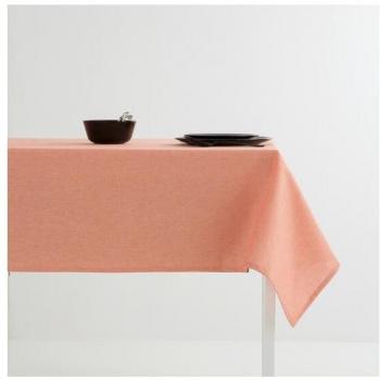 Mantel Antimanchas Basic Coral 100% Algodón 140x140 cm