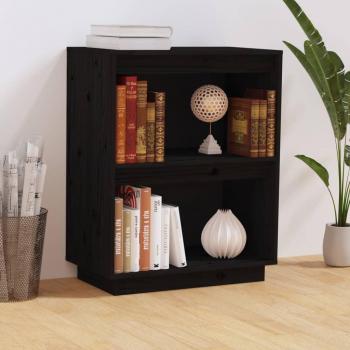 Mesa consola de madera maciza de pino negro 60x34x75 cm, mueble de almacenaje moderno para salón, buffet, armario auxiliar y armario de almacenamiento