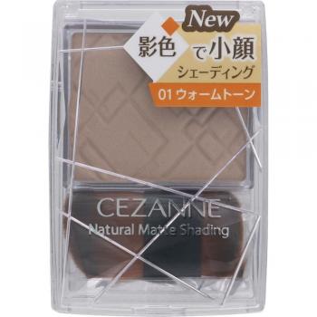Cezanne Natural Matte Shading Powder 01 Warm Tone Skin Makeup