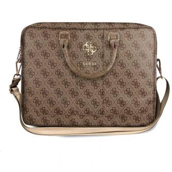 Bolso para Laptop Guess 4G con Logo Metálico - 15-16 - Marrón