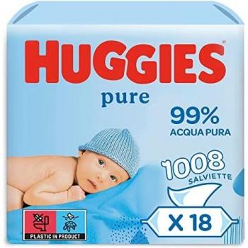 Huggies Pure Toallitas para Bebé - 18 paquetes de 56 unidades