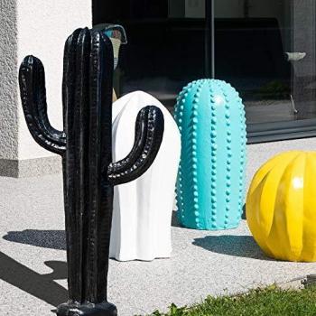 Escultura contemporánea cactus negro 100 cm de Wanda Collection