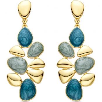 Pendientes Luxenter Africa de aleación de metal bañados en oro amarillo