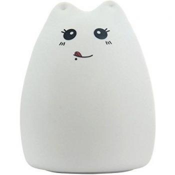 DELIPOP Nachlad Bares Luz Nocturna LED 7 Colores Silicona Nette Gato Lámpara Para Niños Dormitorio