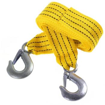 Cuerdas de remolque para cars-heavy deber cinturón de correa de tracción de vehículo con seguridad acero hooks-extra fuerte grueso cable para emergencia recovery-3 ton capacidad y 4 metros de longitud