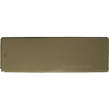Colchoneta autohinchable Robens Campground, color amarillo ocre, con un grosor de 5 cm, material de poliéster 75D, sistema de auto-inflado, tamaño compacto y ligero para facilitar el transporte