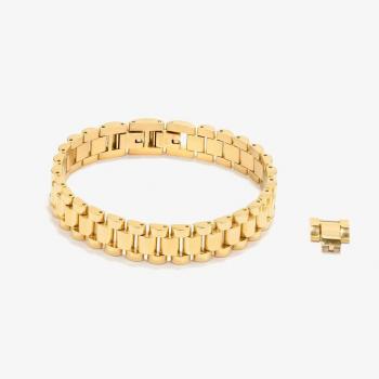 Pulsera Radiant de hombre en acero dorado RH000060