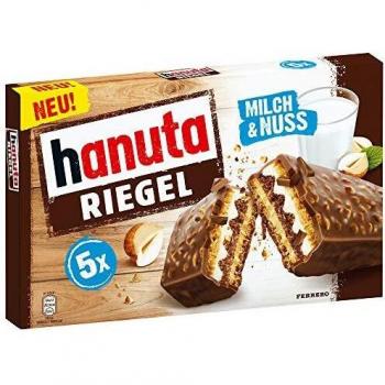 Barquillos Hanuta con Chocolate de Leche y Avellanas x5