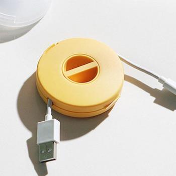 Estuche Organizador Portátil de Auriculares Sin Enredos con Carrete Redondo para Cables USB y de Alimentación