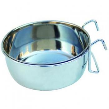 Comedero de Acero Inoxidable con Soporte Colgador