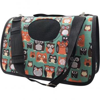 Transportín Bolsa Tela Impermeable para Perro/Gato con Correa de Hombro de Presión Reducida Transpirable M10