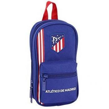 Safta Estuches Unisex Adulto Plumier Mochila con 4 portatodo llenos de Atletico de Madrid 'In Blue' 411945-747 C/4 Port ATCO. D 12x23x5, ATM Marino, Talla única