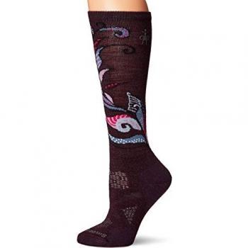SmartWool PHD Calcetines de esquí MD Ptrn, Mujer, Color Granate, tamaño S