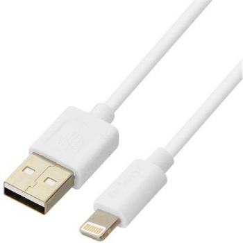 Cable USB a Lightning Inkax 2.1A 1 Metro Blanco