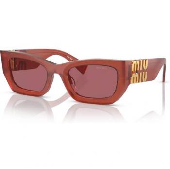 Miu Miu MU09WS Col. 10M08S Women's Square Sunglasses Red, Size 53