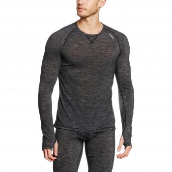 Odlo Revolution – Camiseta de Manga Larga para Hombre, Revolution, Black Melange, M
