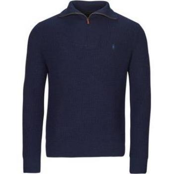 Polo Ralph Lauren Suéter de Algodón y Lana con Media Cremallera, Ajuste Regular, Color Marino
